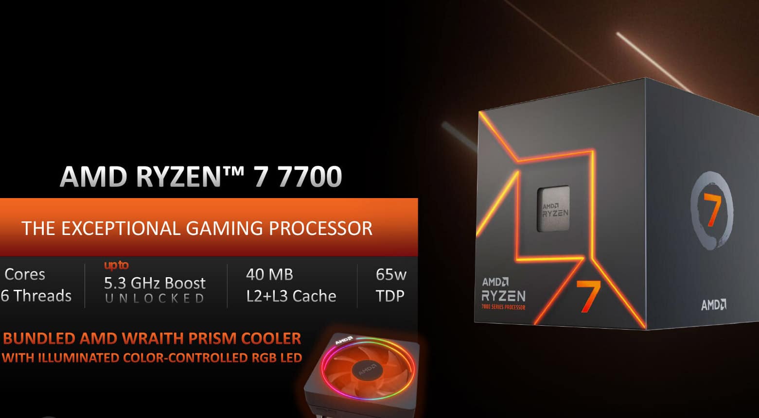Processeur AMD Ryzen 5 7600 5,1Ghz –