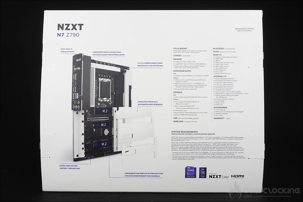 Review: NZXT N7 Z790 - The PCB and connectors: - Overclocking.com