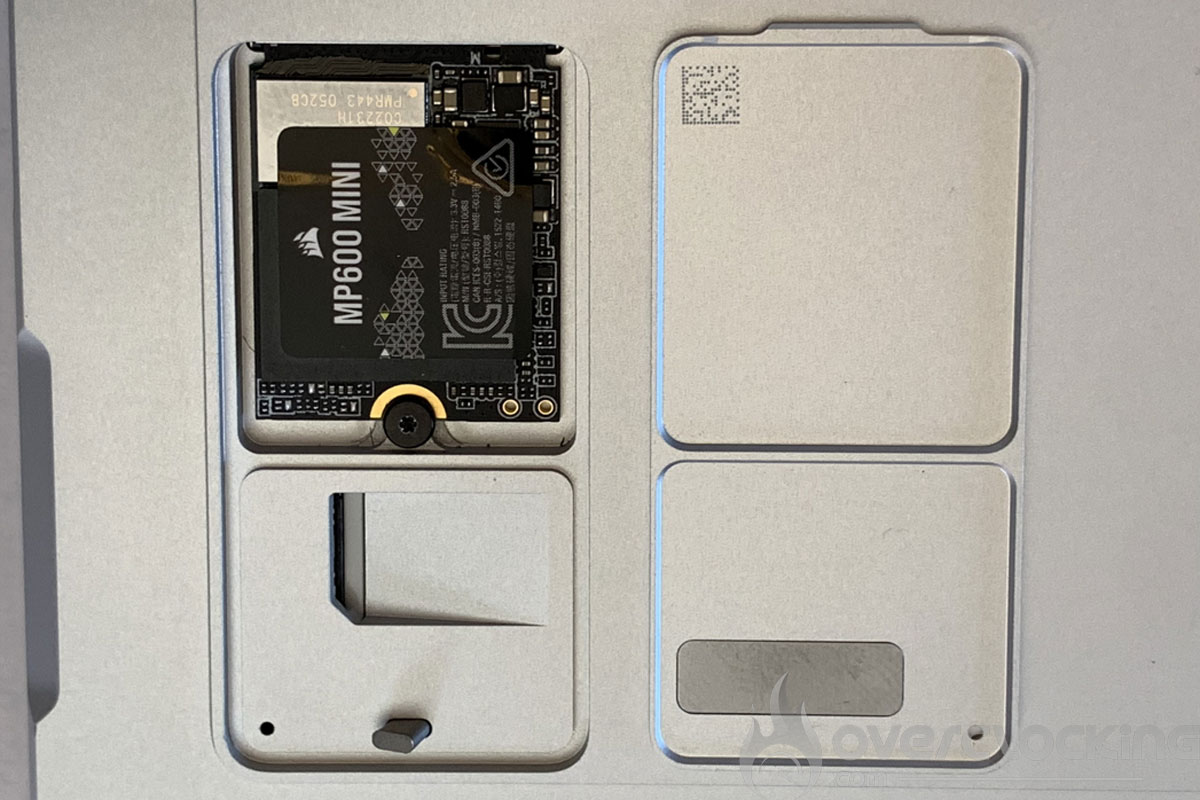 Corsair MP600 Mini installed in Microsoft Surface Pro 8