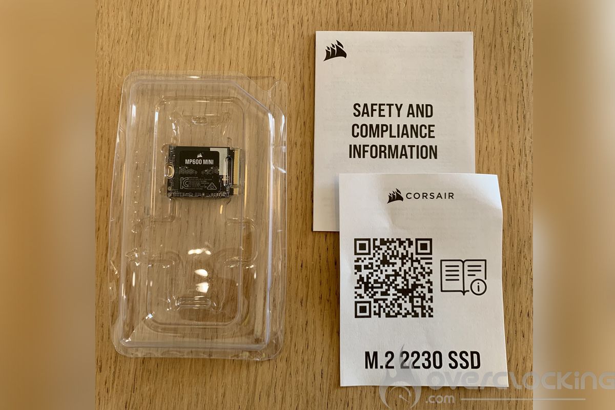 Corsair 1TB MP600 Mini Package Contents