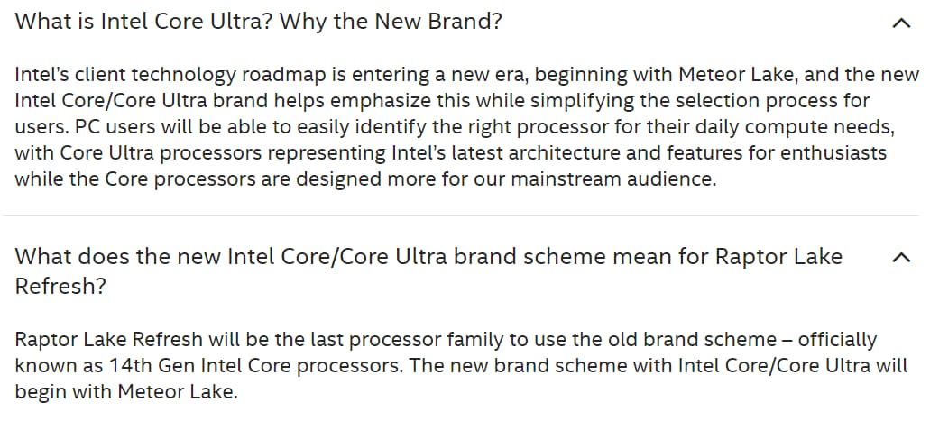 Intel Core i C - Core X - Core Ultra X