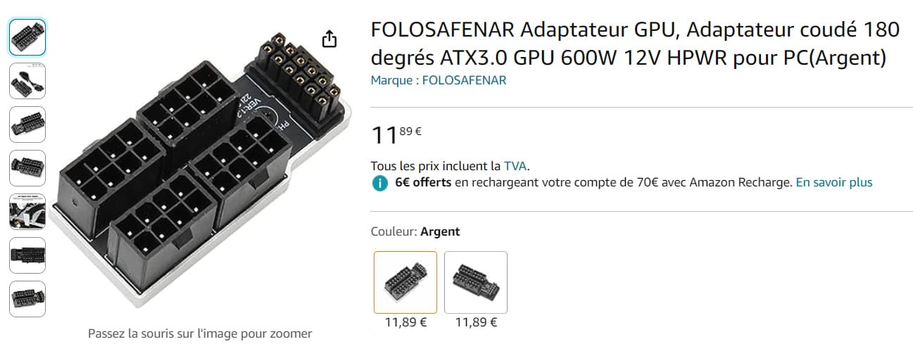 Adaptateur 12VHPWR chinois