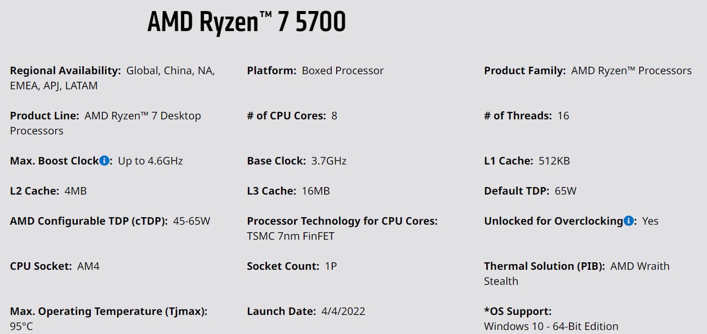 Ryzen 5 5700