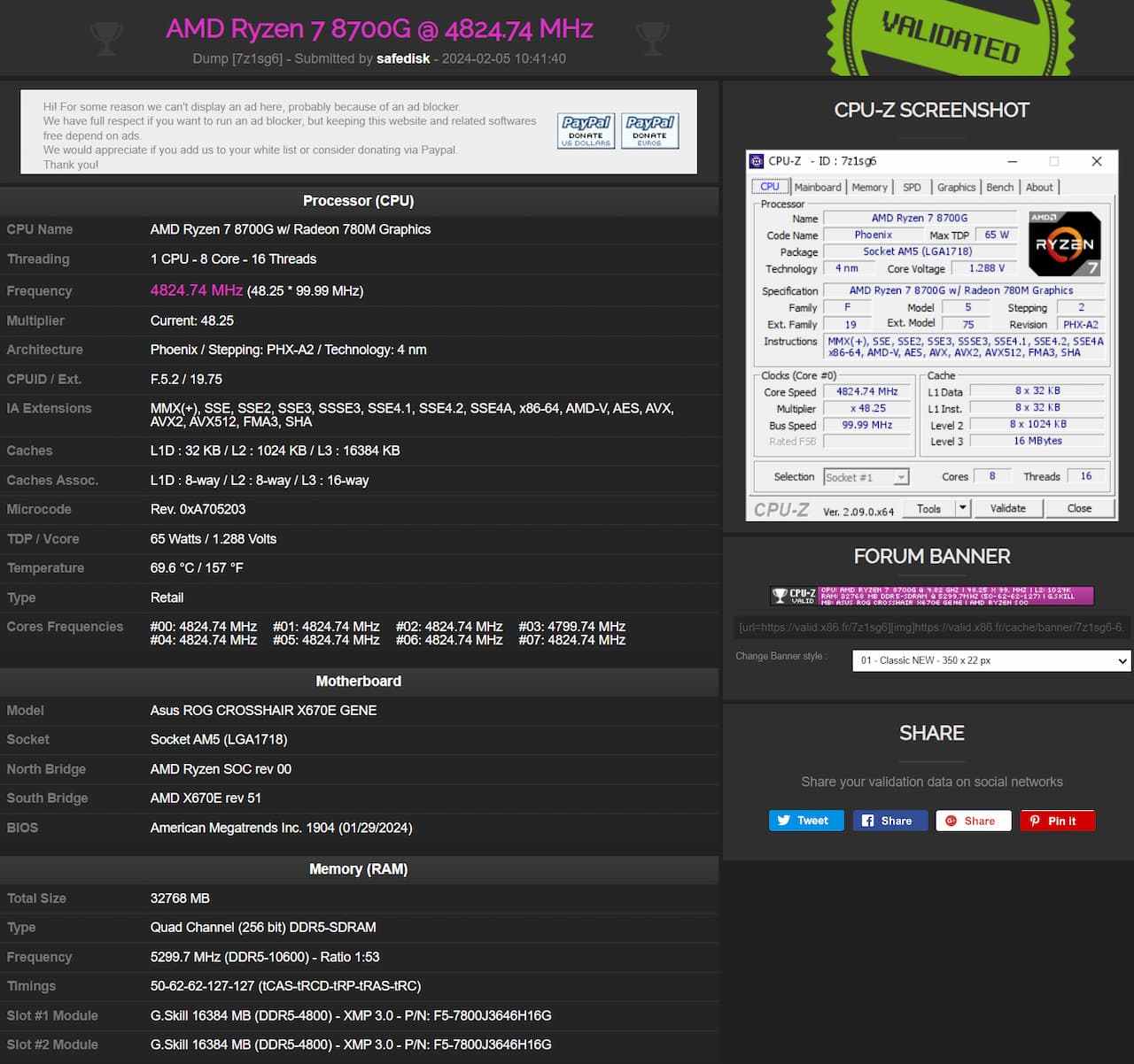 DDR5-10600: a new AM5 RAM frequency record! - Overclocking.com EN