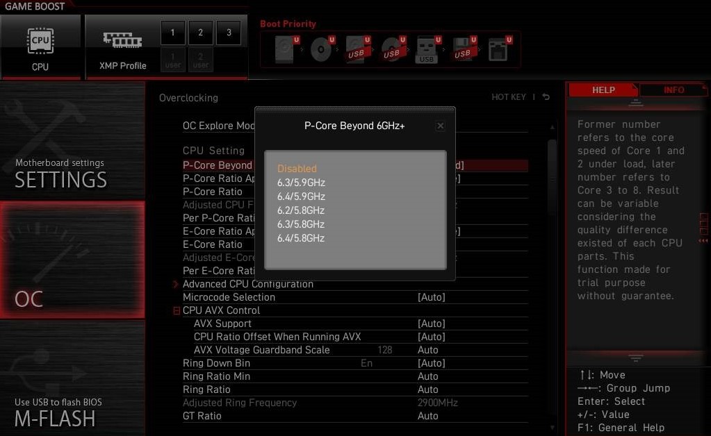 Core i9 14900KS profil MSI 6,4 GHz