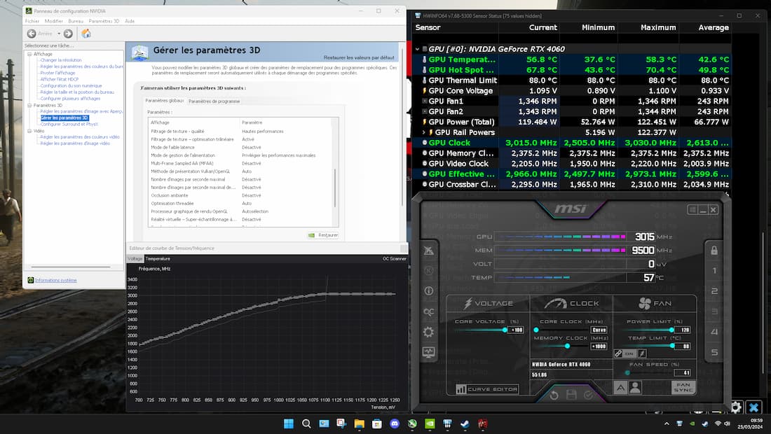 Asus RTX 4060 Dual OC optimisation Asus RTX 4060 Dual OC optimisation