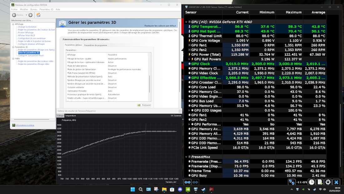 Asus RTX 4060 Dual OC optimisation Asus RTX 4060 Dual OC optimisation