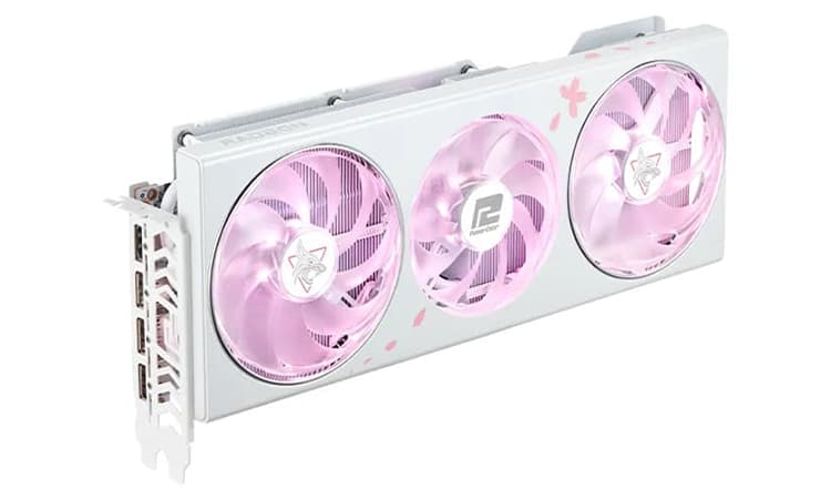 Une RX 7800 XT Hellhound Sakura in pink from PowerColor