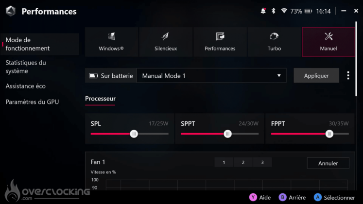 Logiciel Armoury crate de la ROG Ally X