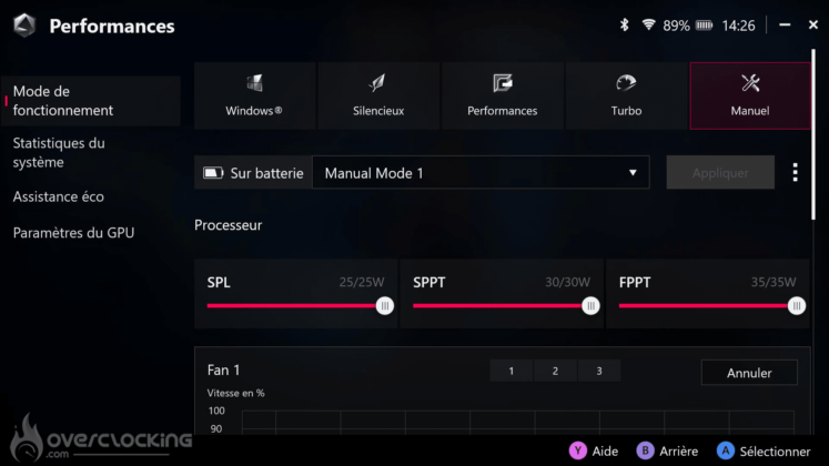 Logiciel Armoury crate de la ROG Ally X