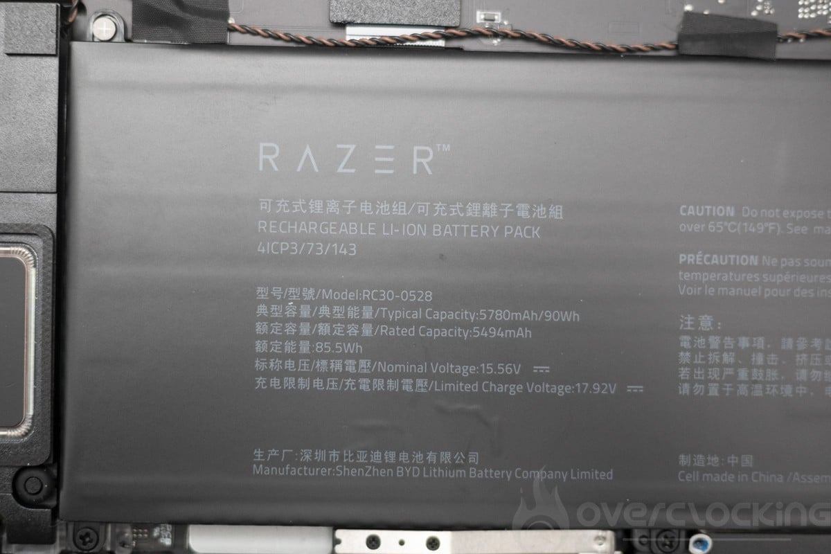 Razer Blade 16 - démontage battery