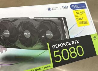PNY RTX 5080 pas chère