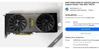RTX 2080 Ti Super Prototype enchère