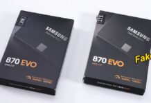 Samsung 870 Evo contrefaçon