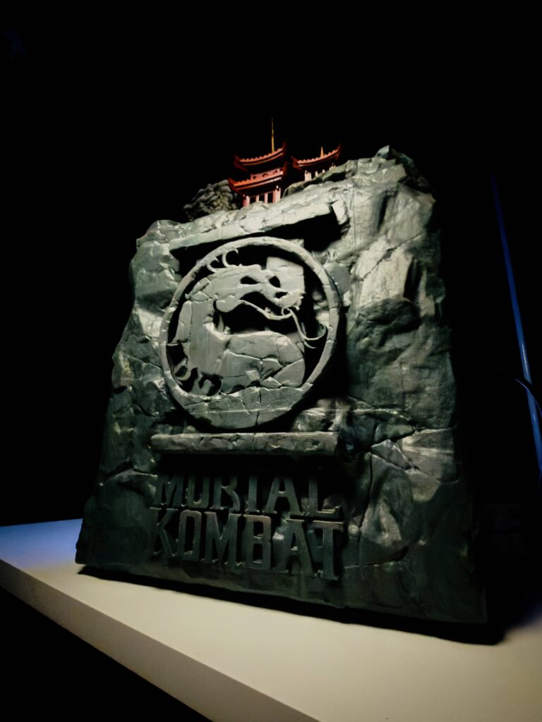 Mortal Kombat themed custom PC build by AML Custom with stone-effect dragon and temple details